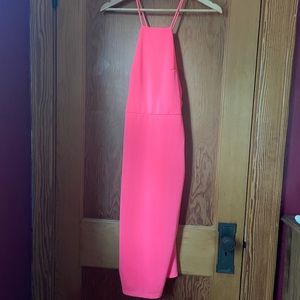 Hot Pink form fitted mini dress